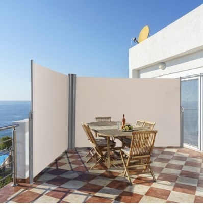 160*600cm Διπλή ανασυρόμενη κάθετη οθόνη αέρα Διαχωριστής ιδιωτικού απορρήτου με πλαίσιο από αλουμίνιο