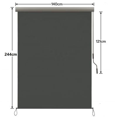 1.6m*2.5m Πολυεστέρα υλικό ιστιοφόρο ανασυρόμενο Αδιάβροχο ηλιακή σκιά πτώση κατακόρυφη οροφή