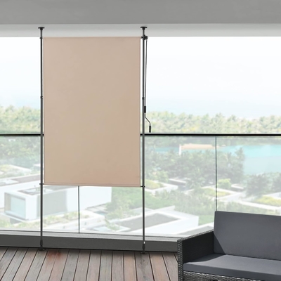 Δοχτυλόχρωμα 200x270cm κατακόρυφη τέντα ανθεκτικό στο νερό γκρι ύφασμα για κήπο μπαλκόνι