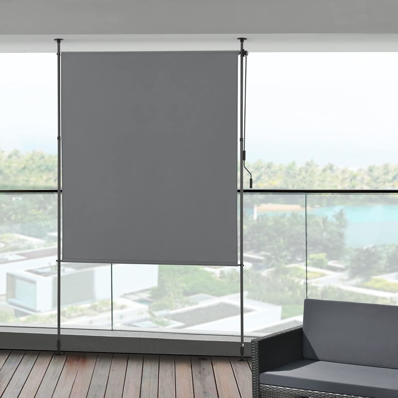 Εξωτερικό 120 x 270 cm Πλοίο από πολυεστέρα Εκτεταζόμενη αδιαφανής κάθετη οροφή με χειροκίνητη κλικ