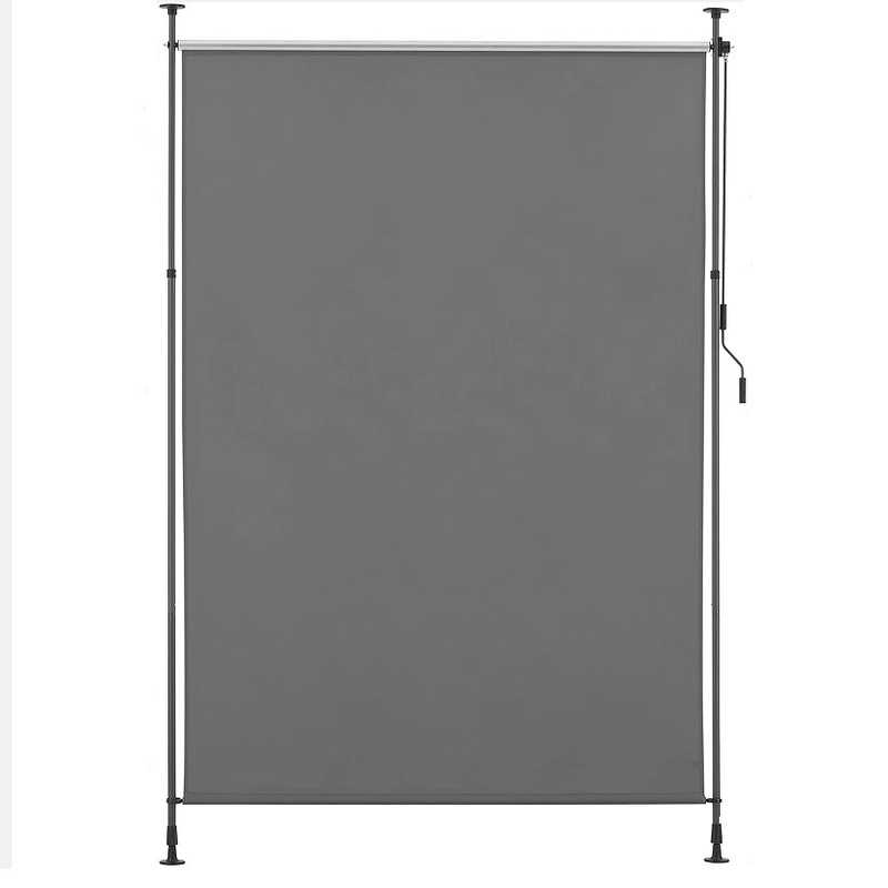 Πυροσκεπασμένη κατακόρυφη οροφή 150*270cm για προστασία ιδιωτικής ζωής και ηλιακής προστασίας σε σκούρο γκρι